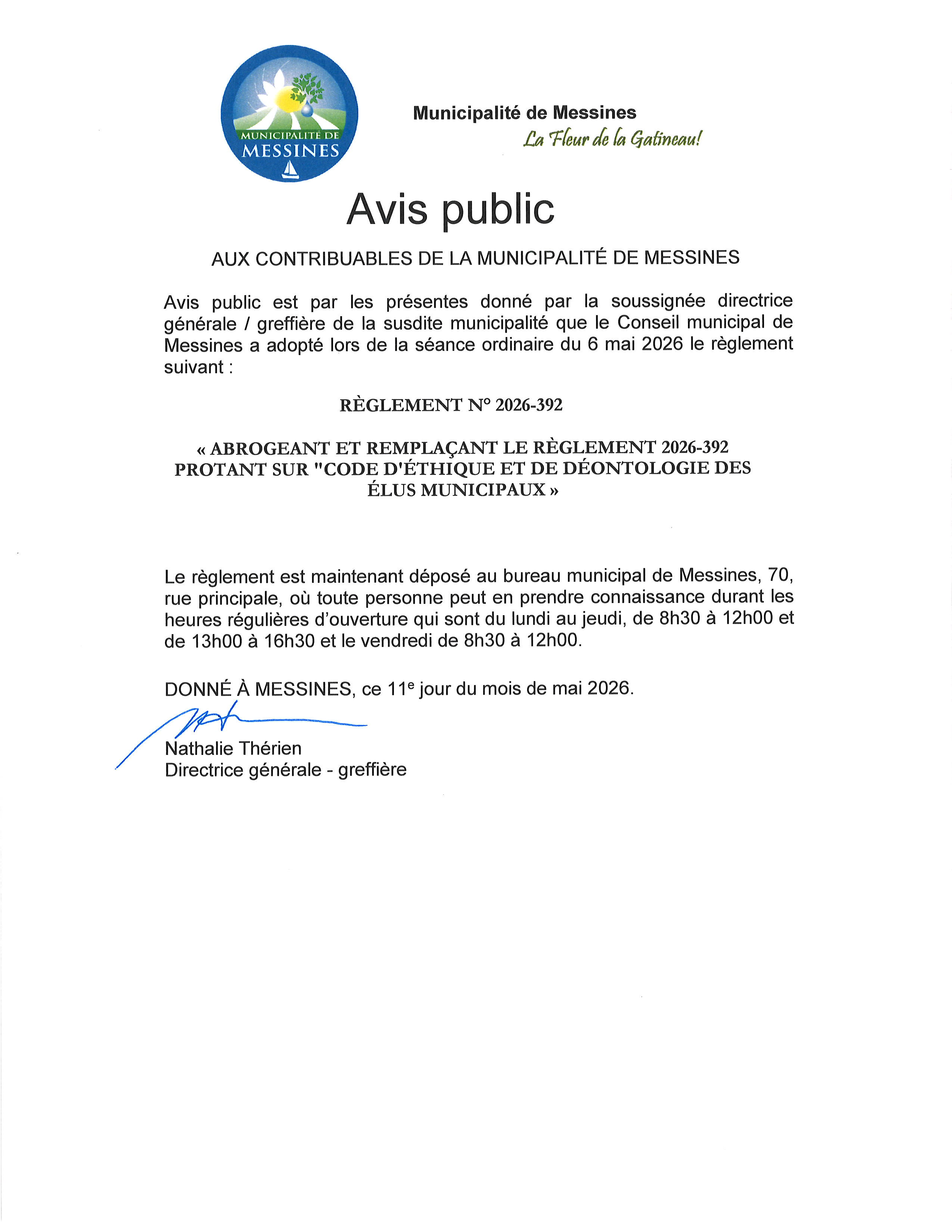 Avis signe 2026 392
